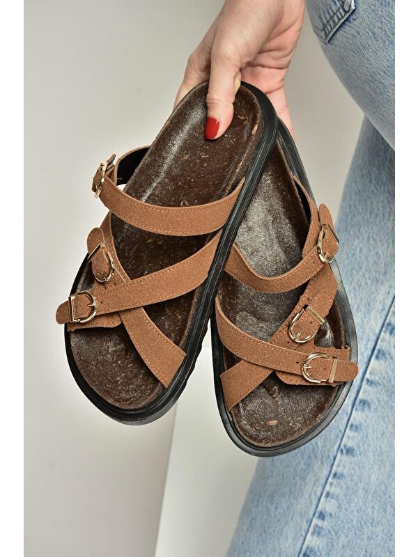Fox Shoes Taba Kadın Terlik Y250502502