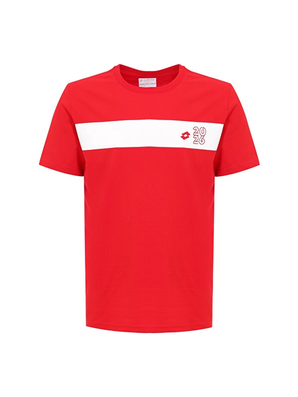 LOTTO Kırmızı Erkek Kısa Kol T-Shirt