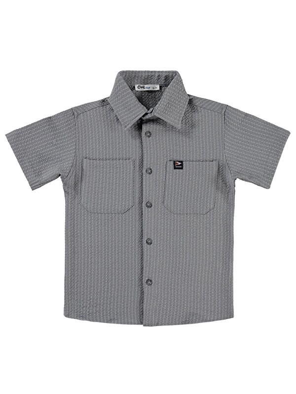 Civil Boys Dokulu 6-9 Yaş Gömlek - Gri