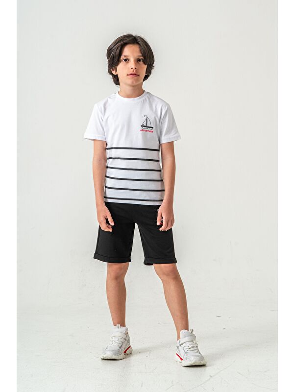 Mışıl Kids Adventure Baskılı  Erkek Çocuk Şort - Tişört Takımı