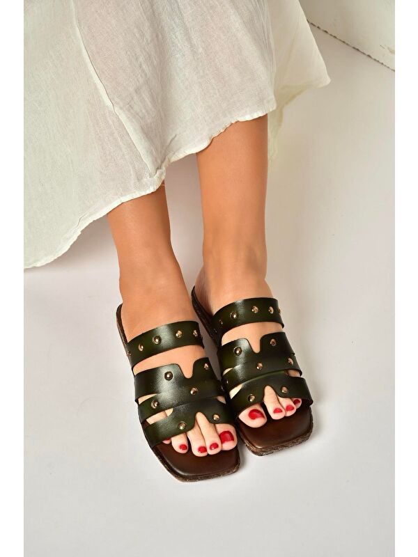 Fox Shoes Kahverengi Fox Shoes Terlik Kadın Y390755203