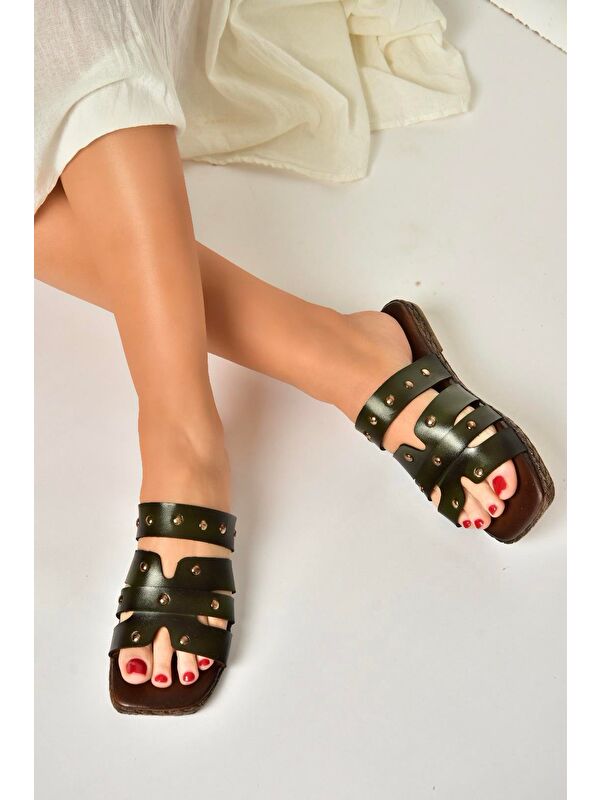 Fox Shoes Kahverengi Fox Shoes Terlik Kadın Y390755203