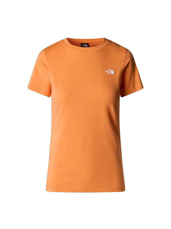 The North Face Simple Dome Slim Kadın Turuncu Yuvarlak Yaka Tişört