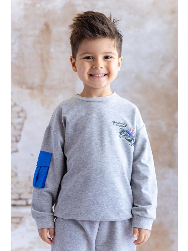 ZEYLAND Erkek Çocuk Cep Detaylı Sweatshirt - Grimelanj
