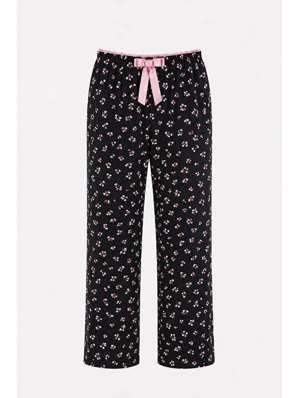 Formo Kadın Desenli Viskon Düz Paça Pijama Altı