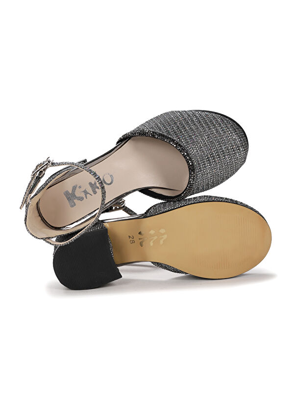 Ressa Çupra Taşlı Kız Çocuk 5 Cm Topuklu Sandalet Abiye Ayakkabı - Görsel 6