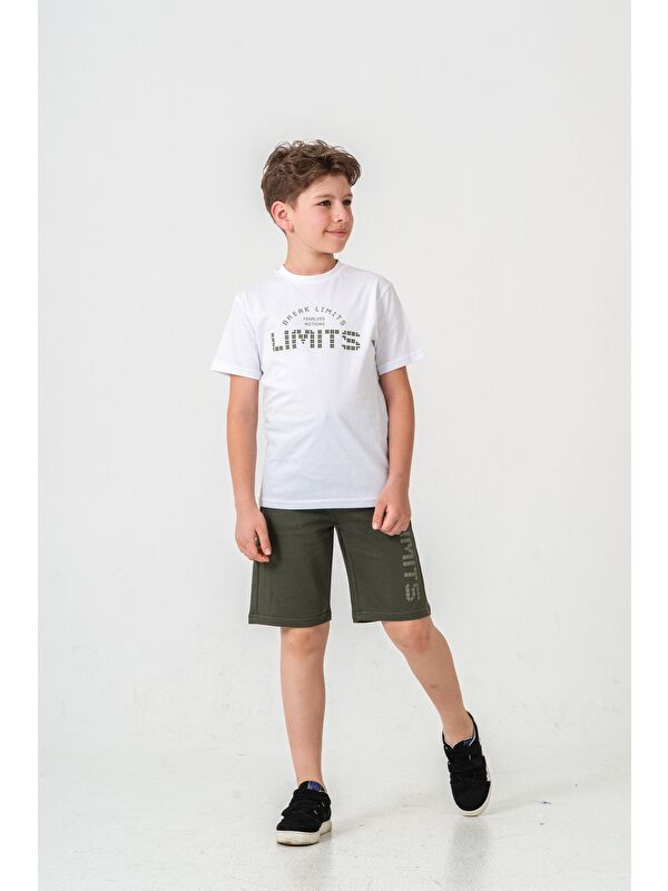 Mışıl Kids Break Limits Fearless Nothing  Limits Baskılı Erkek Çocuk Şort - Tişört Takımı