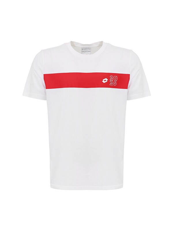 LOTTO Beyaz Erkek Kısa Kol T-Shirt