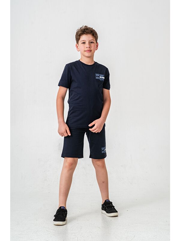 Mışıl Kids New York City Baskılı  Erkek Çocuk Şort - Tişört Takımı