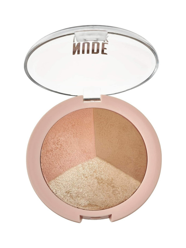 GOLDEN ROSE Nude Look Baked Trio Face Powder Allık&Bronzlaştırıcı&Aydınlatıcı 9,5 g