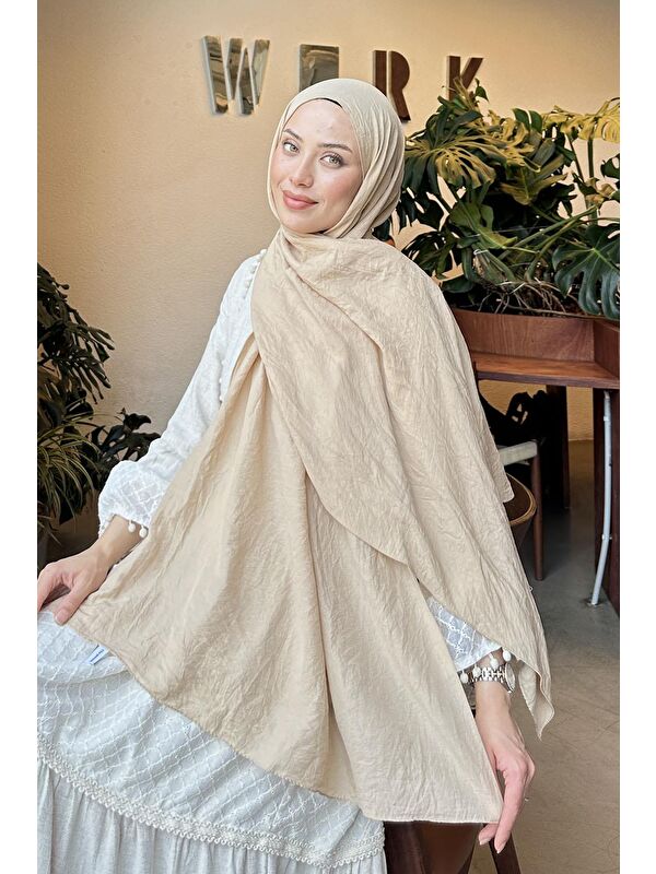 Lamelif Comfort Pamuk Şal Camel