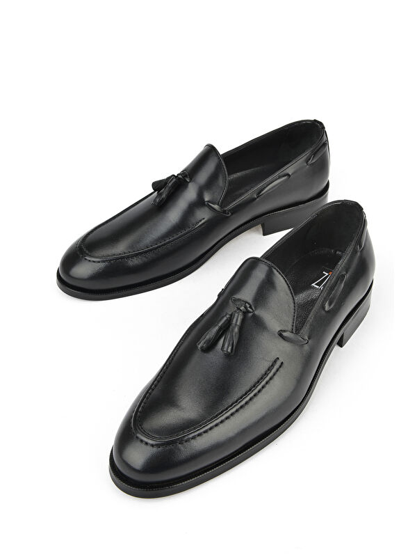 Erkek Hakiki Deri Klasik Ayakkabı 1511027Z206 Siyah - Görsel 6