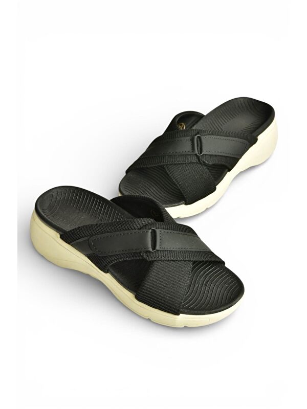Fox Shoes Siyah Kadın Terlik Y973935004