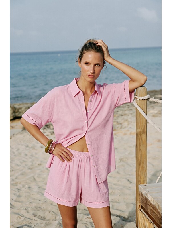SATEEN Fiona Takım - Pembe