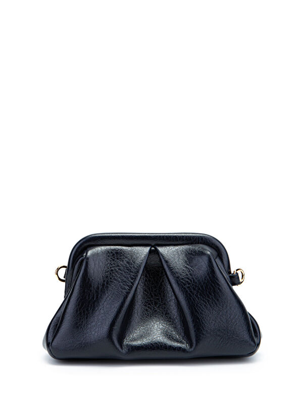 Minebag Clutch Form Uzun Askılı Degas Kadın Çapraz Çanta Lacivert