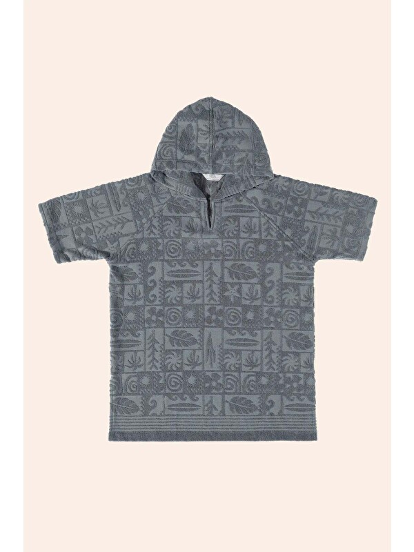 İrya Kayora %100 Pamuk Unisex Plaj Pançosu Windy Blue