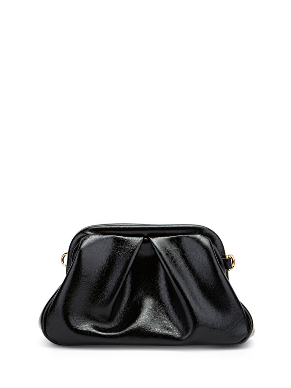 Minebag Clutch Form Uzun Askılı Degas Kadın Çapraz Çanta Siyah