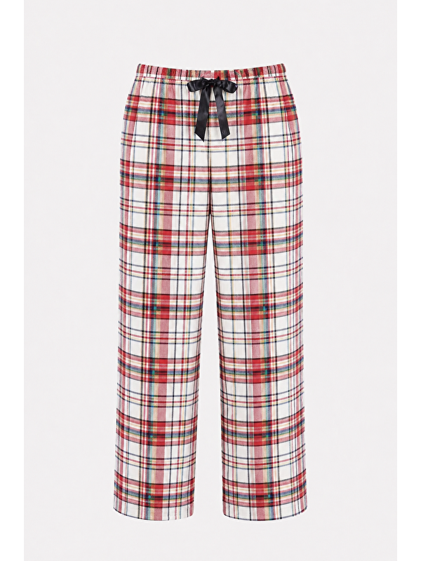 Formo Kadın Desenli Viskon Düz Paça Pijama Altı