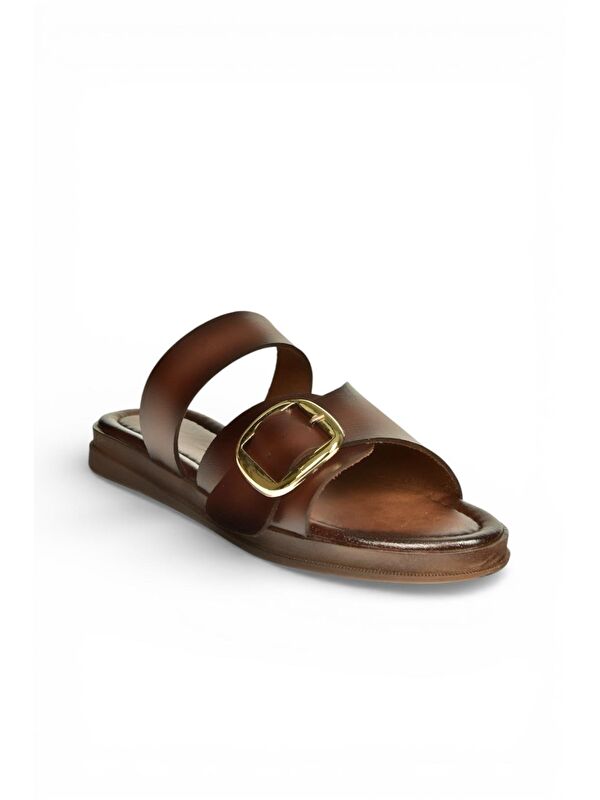Fox Shoes Kahverengi Kadın Terlik Y390350703