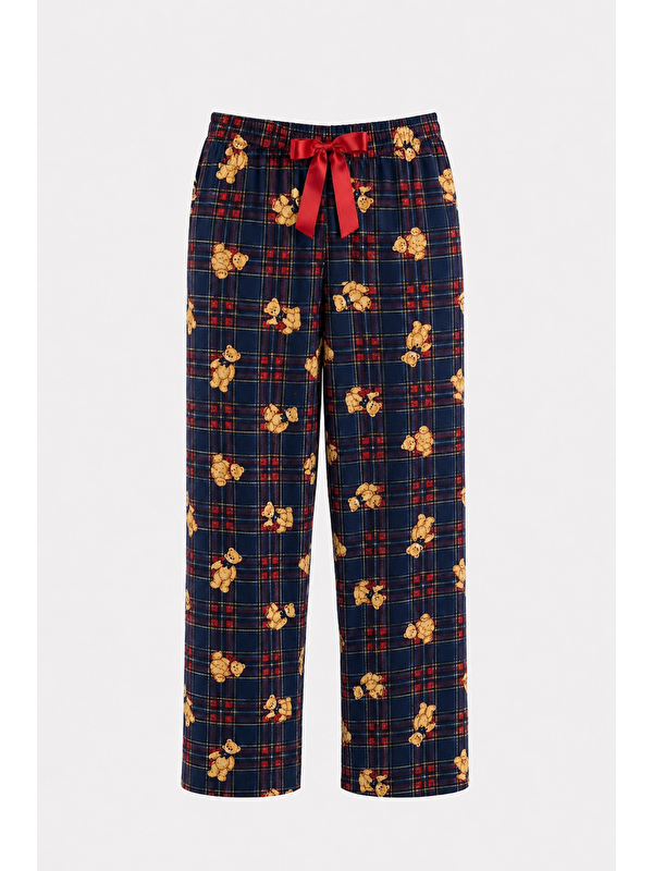 Formo Kadın Desenli Viskon Düz Paça Pijama Altı