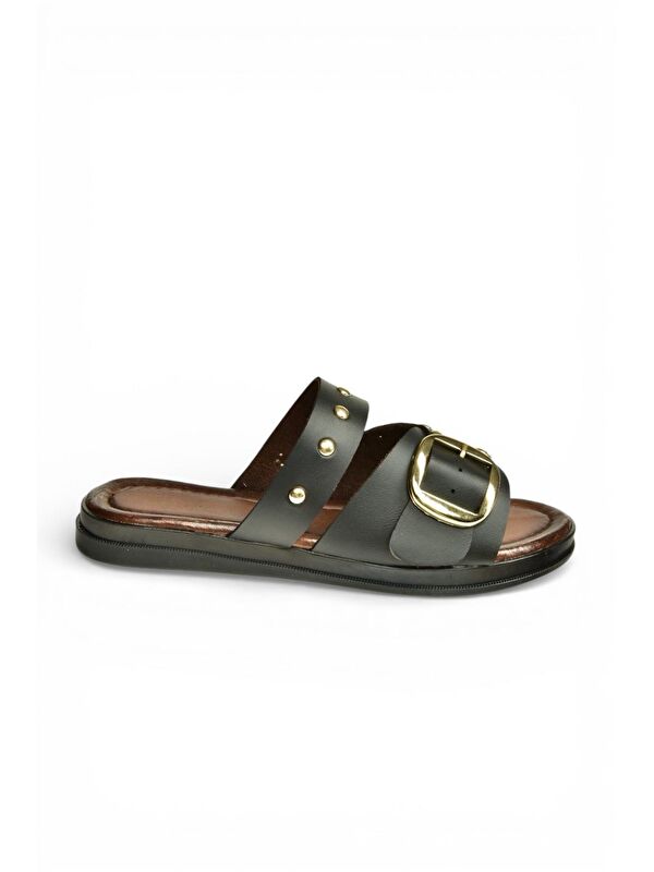 Fox Shoes Siyah Kadın Terlik Y390450703
