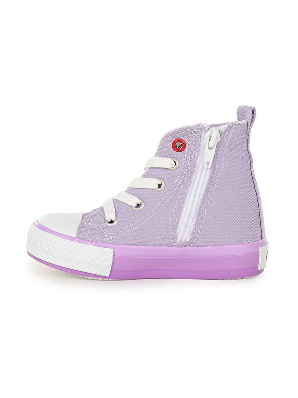 Tinna Bağcıklı Kız Bebek Boğazlı Keten Spor Ayakkabı - Görsel 3