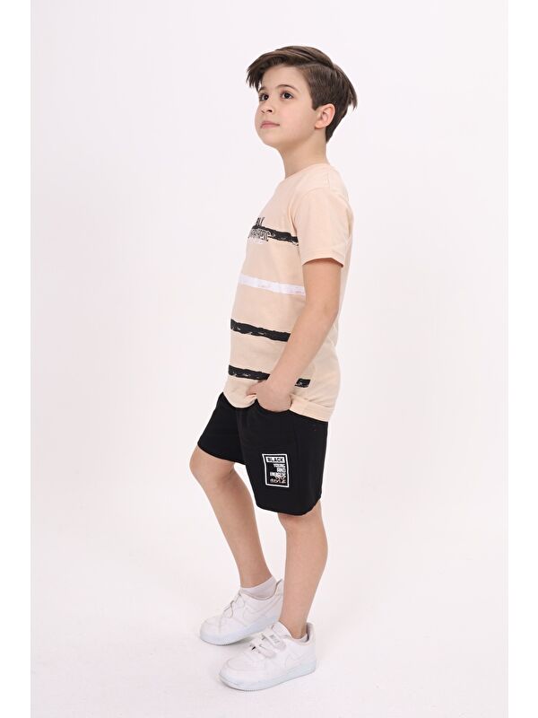 Toontoykids Erkek Çocuk Baskılı Şortlu Takım