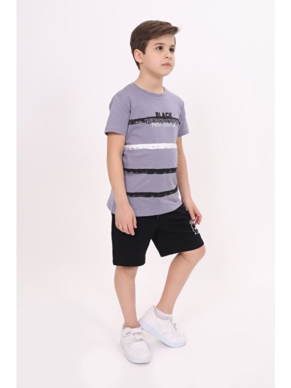 Toontoykids Erkek Çocuk Baskılı Şortlu Takım