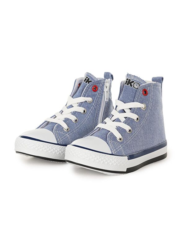 Tinna Bağcıklı Erkek Çocuk Boğazlı Keten Spor Ayakkabı - Görsel 4