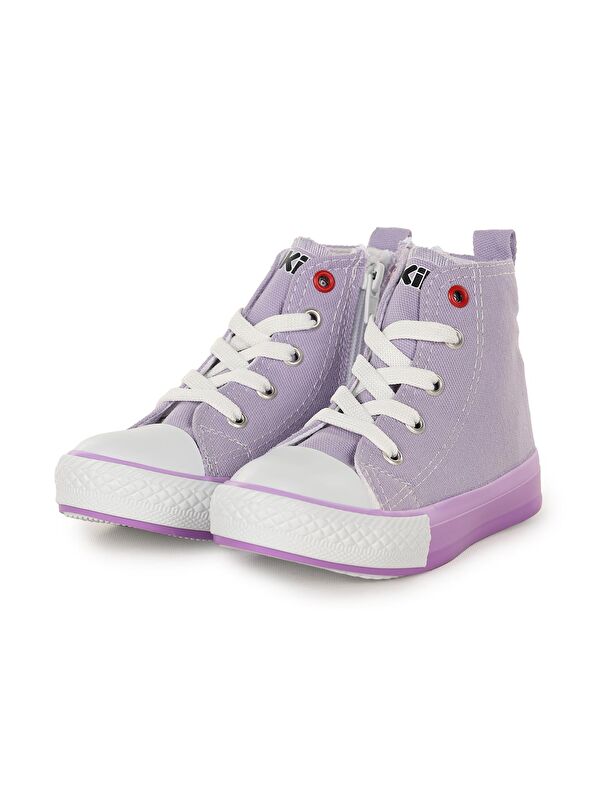 Tinna Bağcıklı Kız Çocuk Boğazlı Keten Spor Ayakkabı - Görsel 4