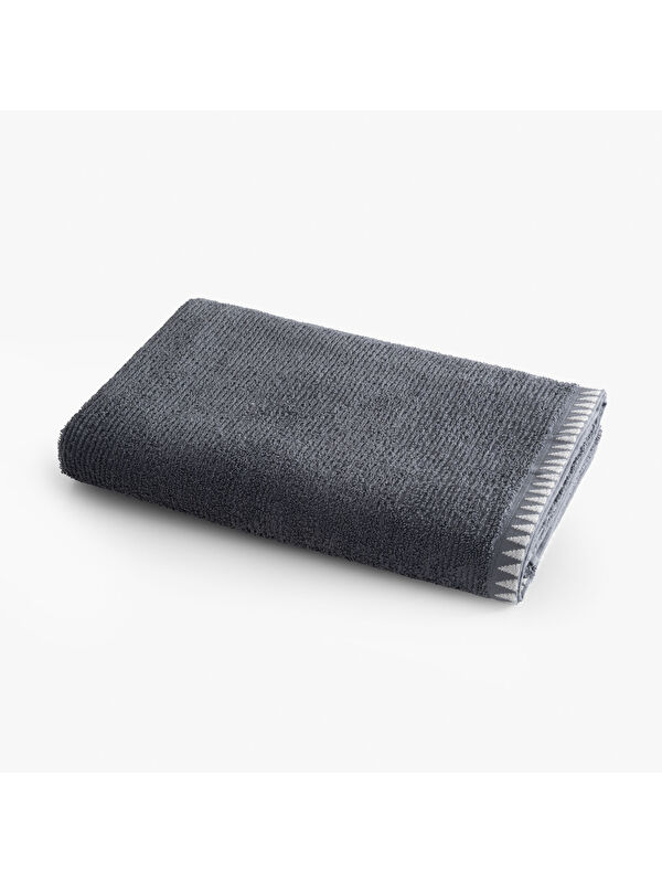 Green Black Tria Banyo Havlusu %100 Pamuk Jakarlı Lacivert 80x150 Cm