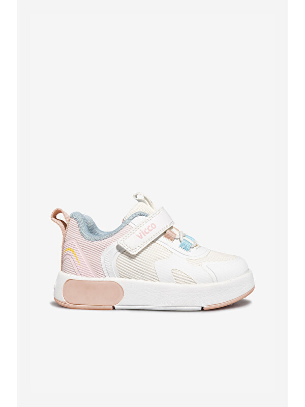 Vicco Babil Işıklı Kız Bebek Beyaz/Pembe Sneaker