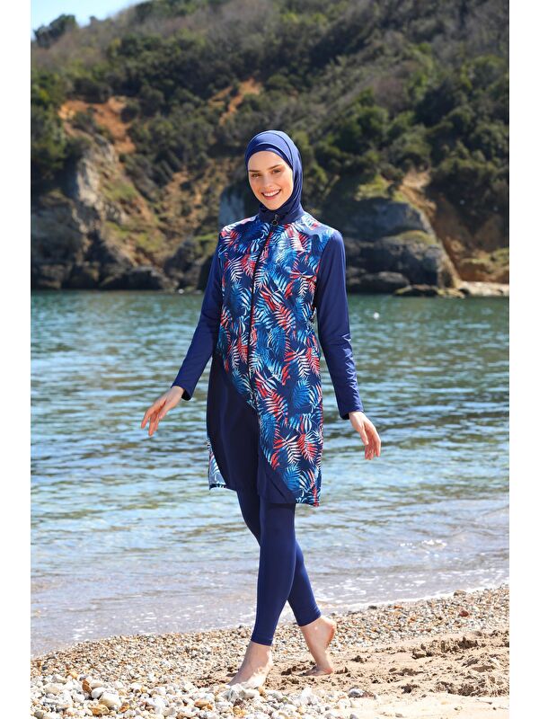SEBOTEKS Garni Model Taytlı Tam Kapalı Tesettür Mayo 3444