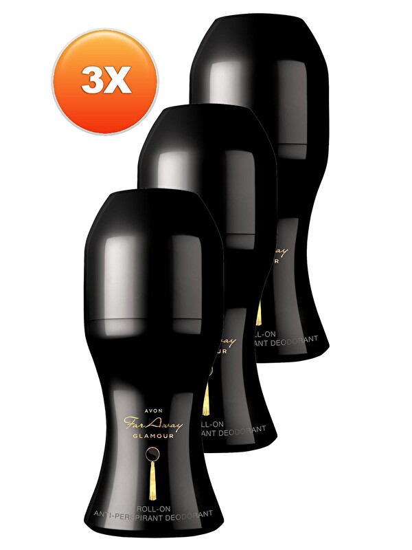 AVON Far Away Glamour Kadın Rollon 50 Ml. Üçlü Set