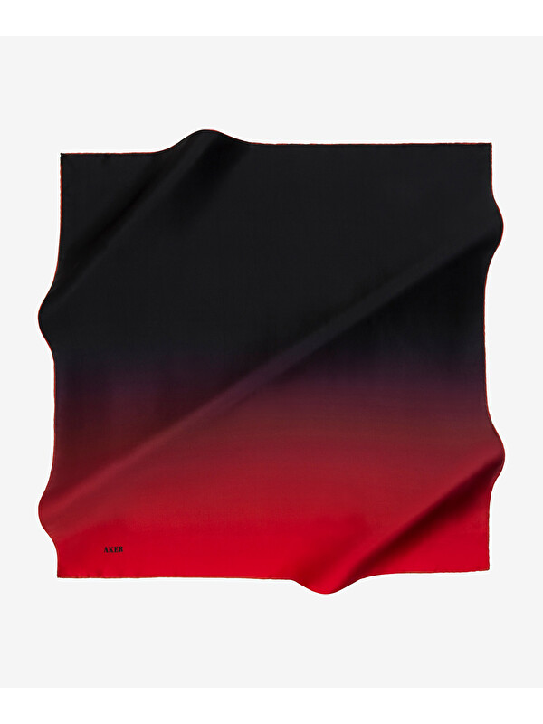 AKER Kırmızı 90X90 İpek Twill Eşarp