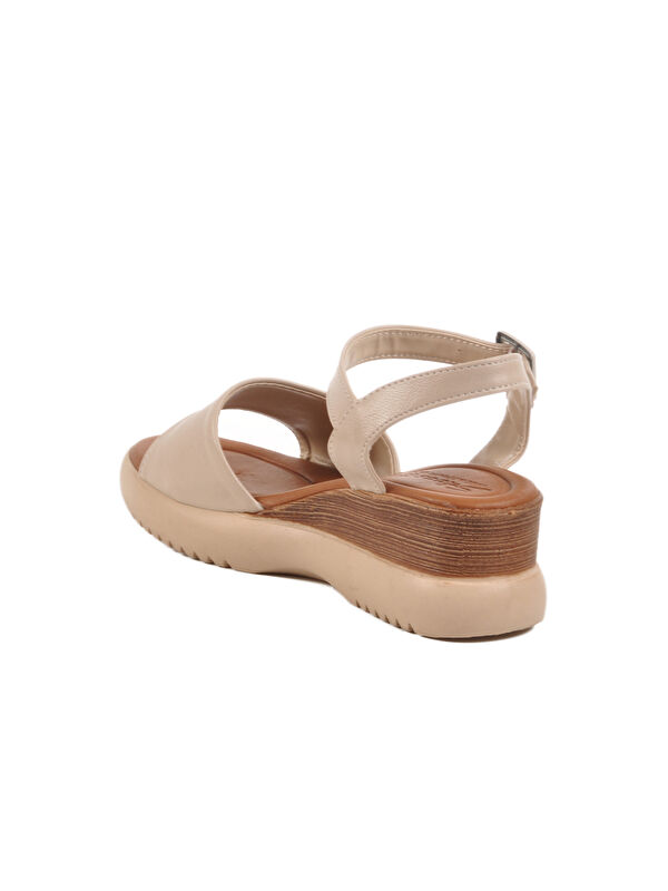 Ayakmod Bej Ayakmod Topuklu Kadın Sandalet T-003 Z