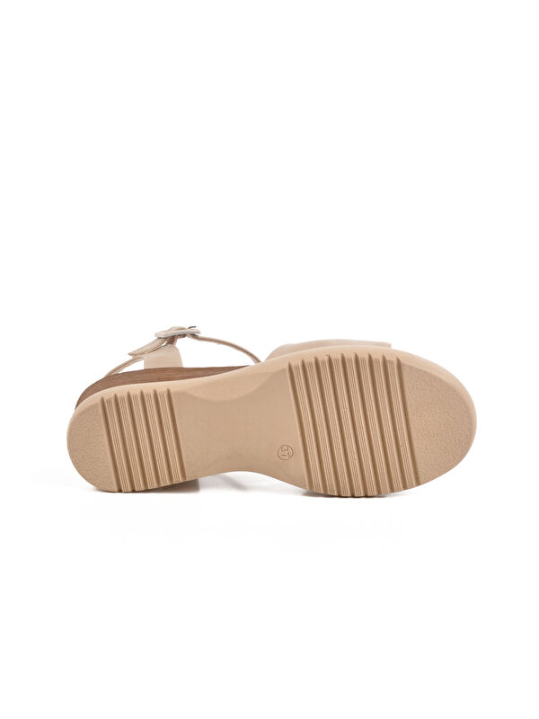 Ayakmod Bej Ayakmod Topuklu Kadın Sandalet T-003 Z