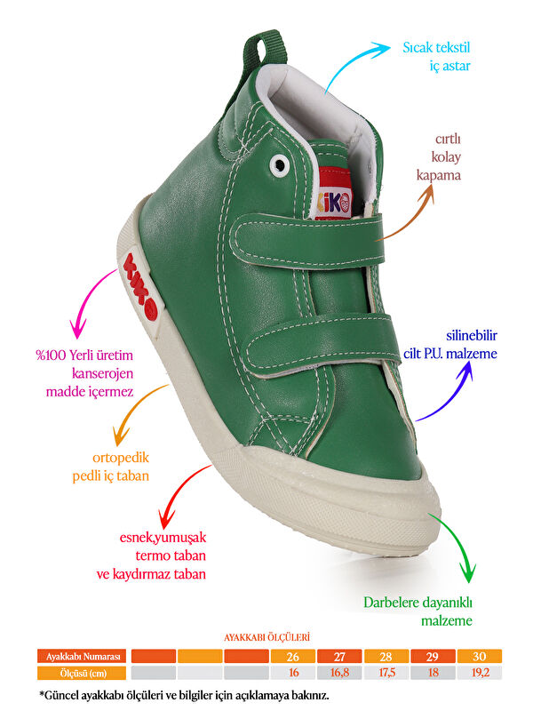 Garf Günlük Cırtlı Erkek Çocuk Bot Ayakkabı - Görsel 3