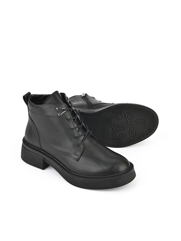 Kadın Hakiki Deri Bot 143359Z326 Siyah - Görsel 3