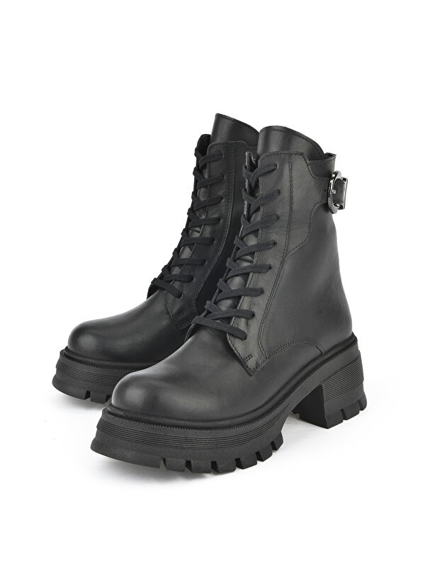 Kadın Hakiki Deri Bot 143359Z616 Siyah - Görsel 2