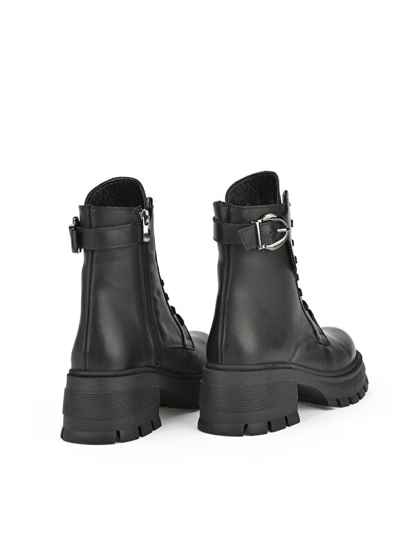 Kadın Hakiki Deri Bot 143359Z616 Siyah - Görsel 4