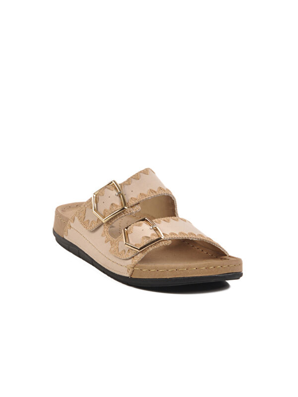 Bej Anatomik Çift Bantlı Kadın Terlik 41.001 Z - Görsel 4