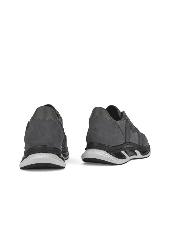 Erkek Hakiki Deri Sneaker 1431042Z8120 Gri - Görsel 4