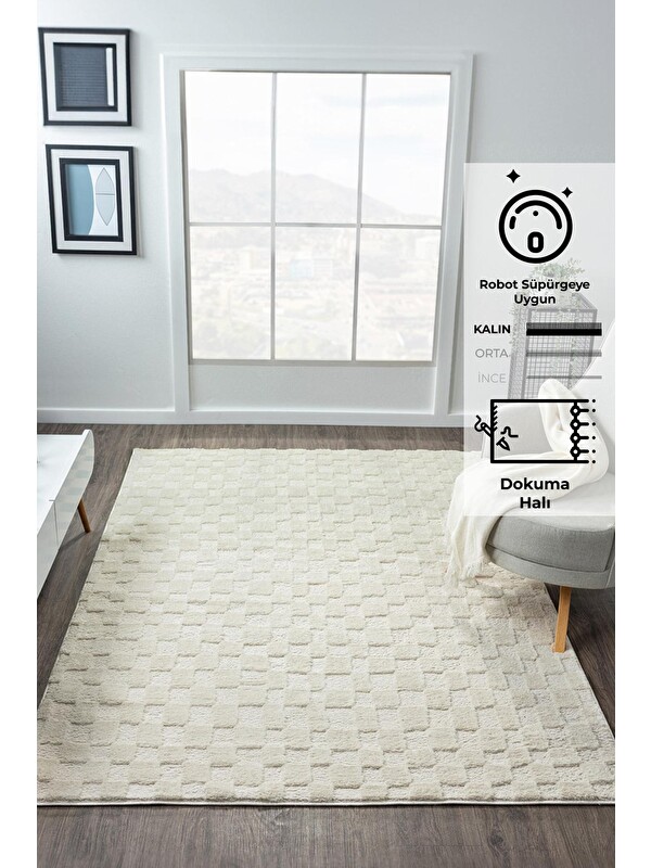Konfor Halı Jung 7184 Modern Dokuma Yumuşak Post Shaggy Halı-200x290 cm