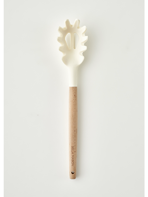Bella Maison Olivia Silikon Makarna Kepçesi Krem (31x6x4 cm)