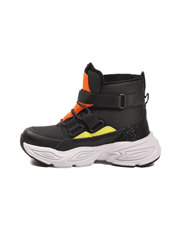 Siyah Cırtlı İçi Polarlı Soğuğa Dirençli Kaymaz Unisex Çocuk Bot 2087 F - Görsel 3