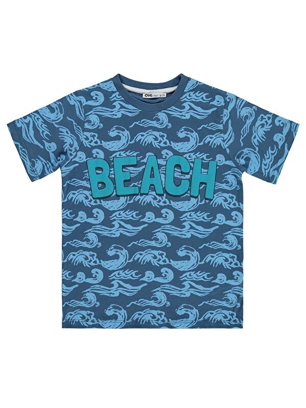 Civil Boys Beach Baskılı 6-9 Yaş Tişört - Yeşil