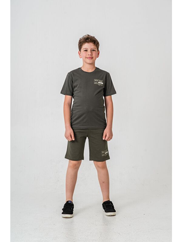 Mışıl Kids New York City Baskılı  Erkek Çocuk Şort - Tişört Takımı