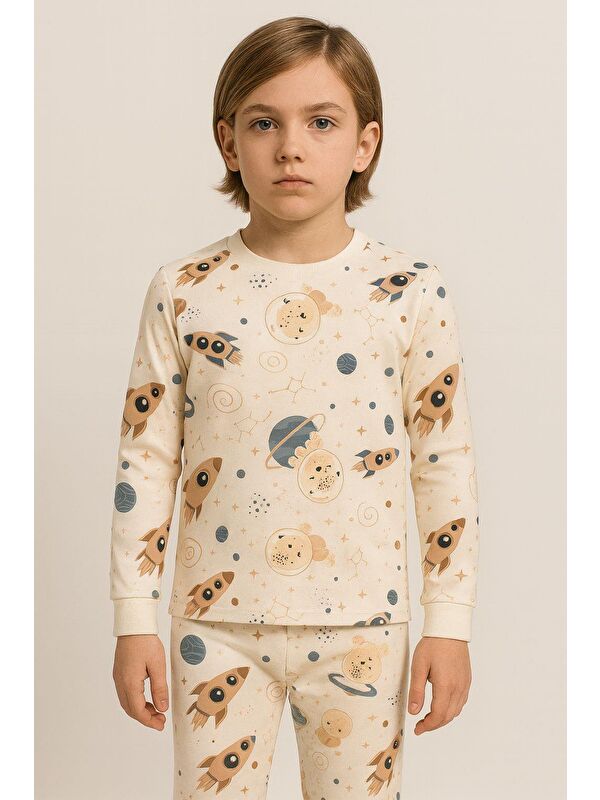 Katia And Bony Erkek Çocuk Uzay Desenli Pijama Takımı