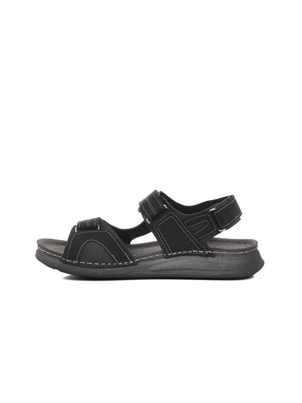 Siyah Anatomik Cırtlı Erkek Spor Sandalet 86.002 M - Görsel 3